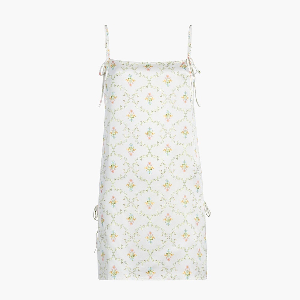 Hill House The Tati Silk Teddy - Pastel Trellis | Sz M